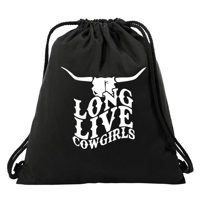 Long Live Cowgirls Drawstring Bag