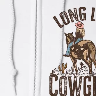 Long Love Cowgirls Riding Horse Horsing Gift Idea Trending Full Zip Hoodie