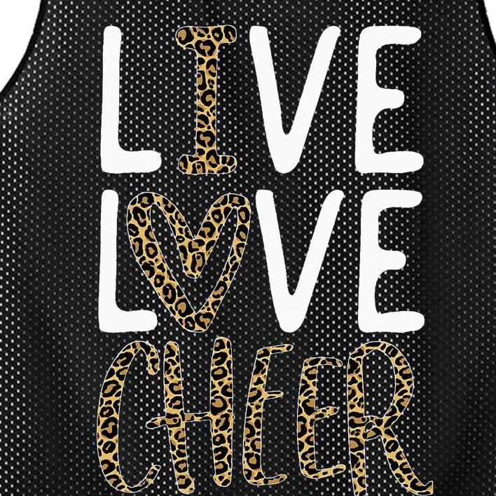 Live Love Cheer Cheerleading Cheerleader Cheer Mesh Reversible Basketball Jersey Tank