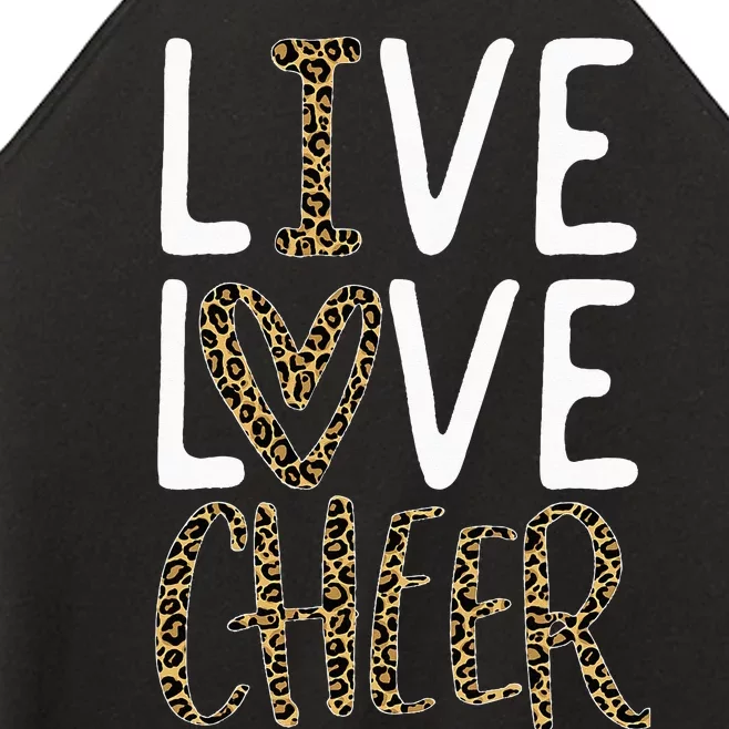 Live Love Cheer Cheerleading Cheerleader Cheer Women’s Perfect Tri Rocker Tank