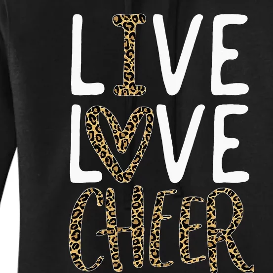 Live Love Cheer Girl Cheerleading Cheerleader Women Cheer Women's Pullover Hoodie