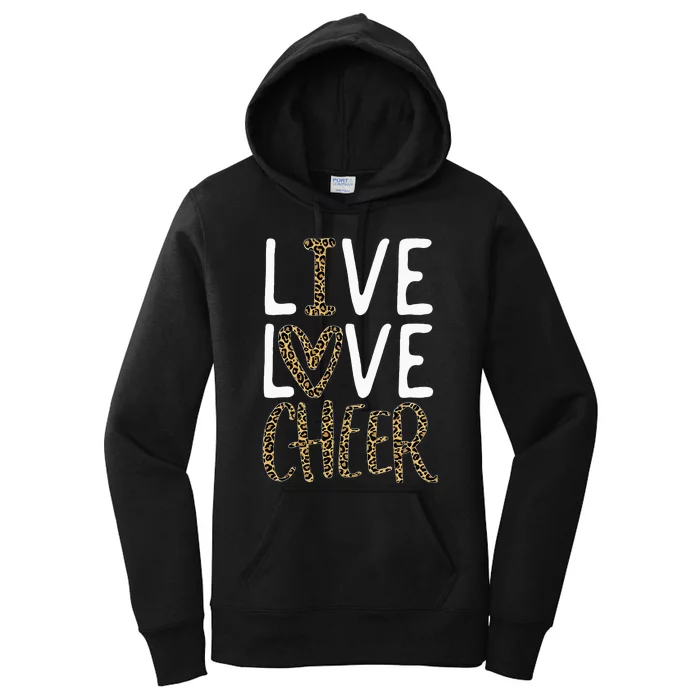 Live Love Cheer Girl Cheerleading Cheerleader Women Cheer Women's Pullover Hoodie