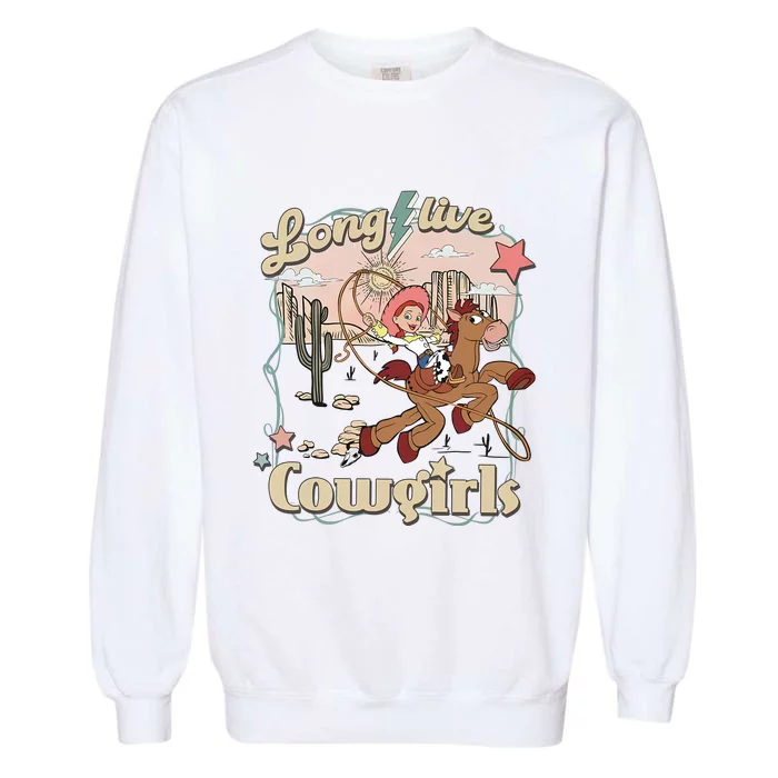 Long Live Cowgirls Funny Cute Western Girl Garment-Dyed Sweatshirt