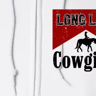 Long Live Cowgirls Western Country Southern Retro Full Zip Hoodie