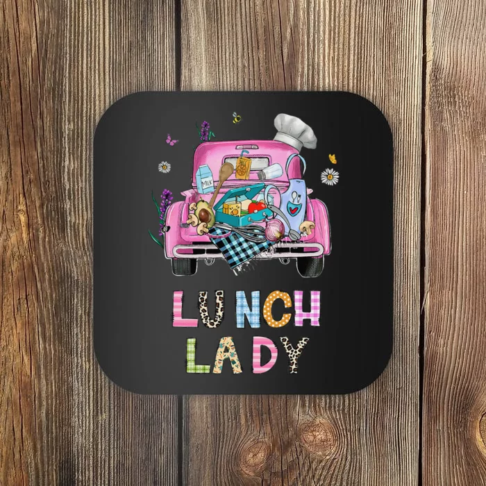 Lunch Lady Cute Truck Lunch Ladies Squad Cafeteria Crew Coaster