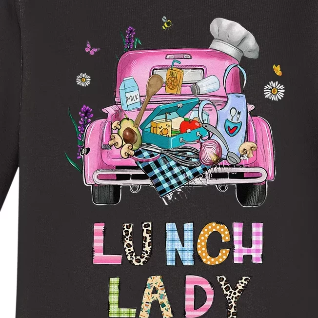 Lunch Lady Cute Truck Lunch Ladies Squad Cafeteria Crew Baby Long Sleeve Bodysuit