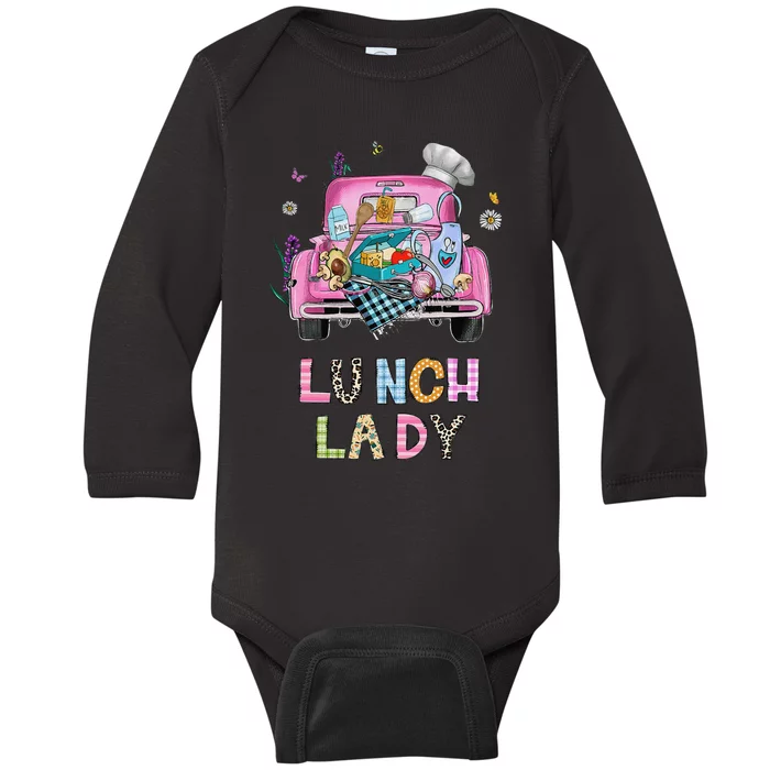 Lunch Lady Cute Truck Lunch Ladies Squad Cafeteria Crew Baby Long Sleeve Bodysuit