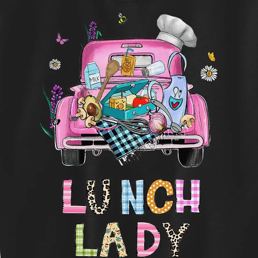 Lunch Lady Cute Truck Lunch Ladies Squad Cafeteria Crew Kids Sweatshirt