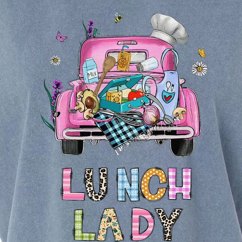 Lunch Lady Cute Truck Lunch Ladies Squad Cafeteria Crew Garment-Dyed Women's Muscle Tee