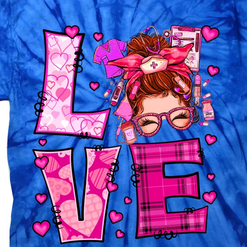 Love Lvn Cna Mds Life Nurse Funny Valentines Day Gift Tie-Dye T-Shirt