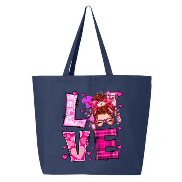 Love Lvn Cna Mds Life Nurse Funny Valentines Day Gift 25L Jumbo Tote