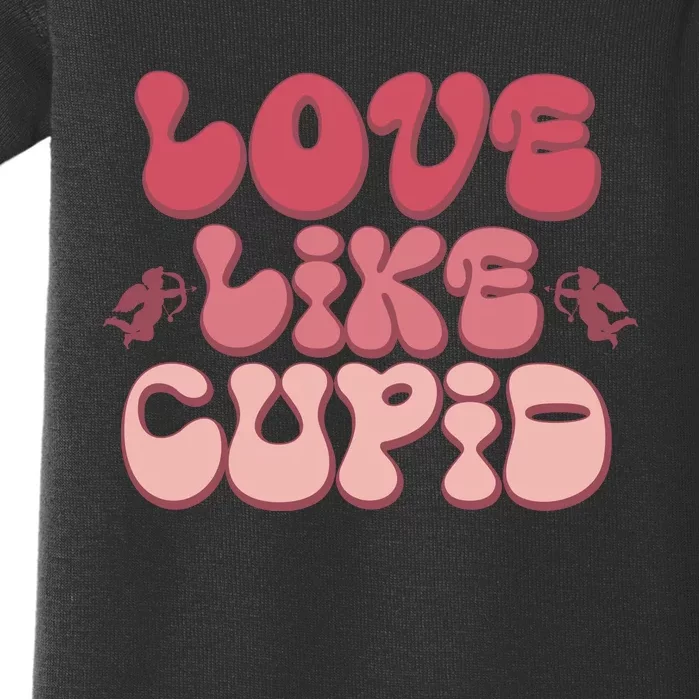 Love Like Cupid Retro Valentines Baby Bodysuit