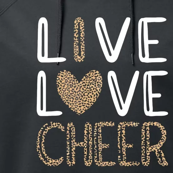 Live Love Cheer Cheerleading Cheerleader Cheer Performance Fleece Hoodie