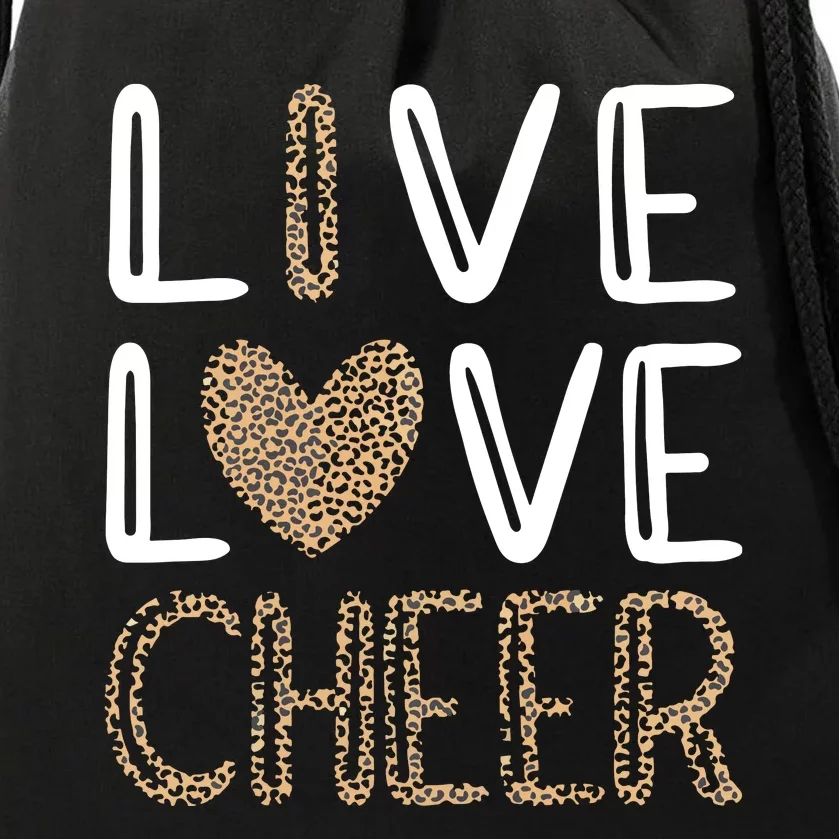 Live Love Cheer Cheerleading Cheerleader Cheer Drawstring Bag