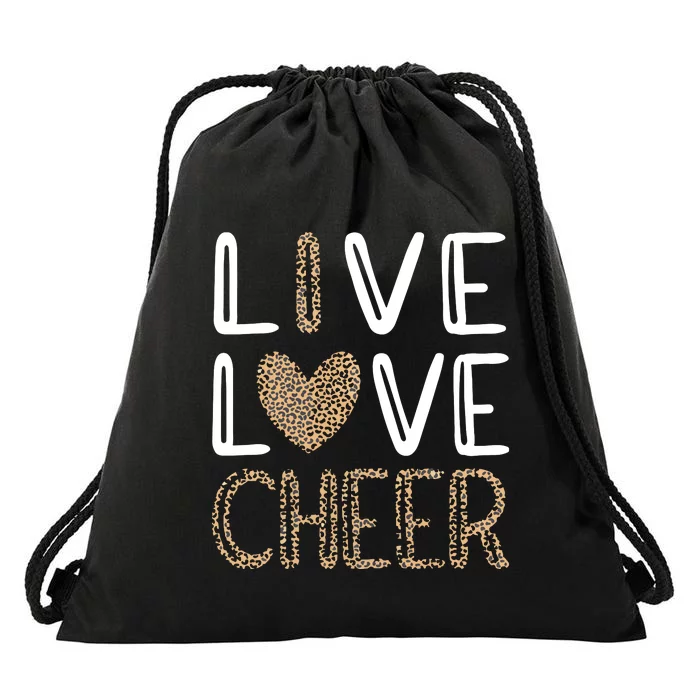 Live Love Cheer Cheerleading Cheerleader Cheer Drawstring Bag