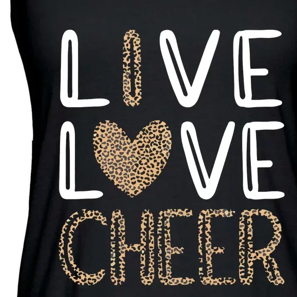 Live Love Cheer Cheerleading Cheerleader Cheer Ladies Essential Flowy Tank