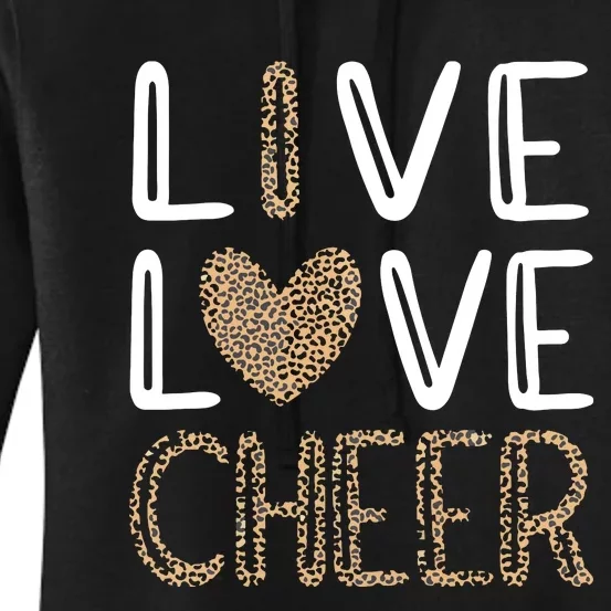 Live Love Cheer Cheerleading Cheerleader Cheer Women's Pullover Hoodie