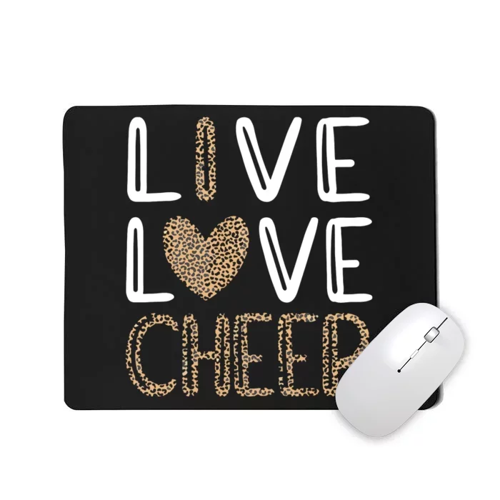 Live Love Cheer Cheerleading Cheerleader Cheer Mousepad