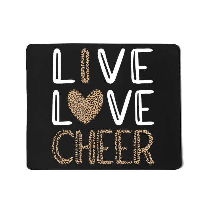 Live Love Cheer Cheerleading Cheerleader Cheer Mousepad