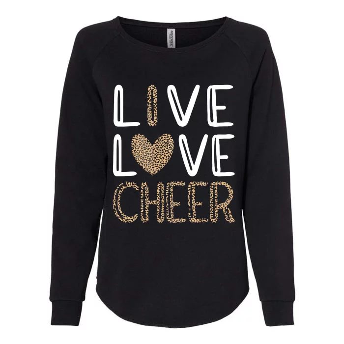 Live Love Cheer Cheerleading Cheerleader Cheer Womens California Wash Sweatshirt