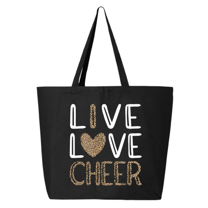 Live Love Cheer Cheerleading Cheerleader Cheer 25L Jumbo Tote