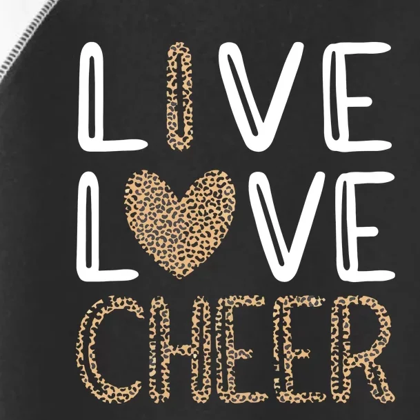 Live Love Cheer Cheerleading Cheerleader Cheer Toddler Fine Jersey T-Shirt