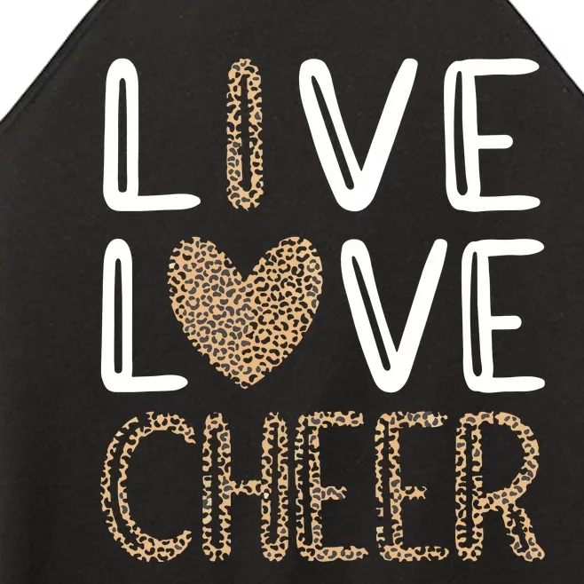 Live Love Cheer Cheerleading Cheerleader Cheer Women’s Perfect Tri Rocker Tank