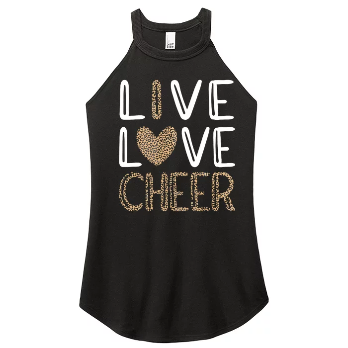 Live Love Cheer Cheerleading Cheerleader Cheer Women’s Perfect Tri Rocker Tank