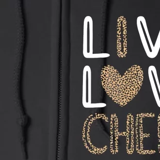 Live Love Cheer Cheerleading Cheerleader Cheer Full Zip Hoodie