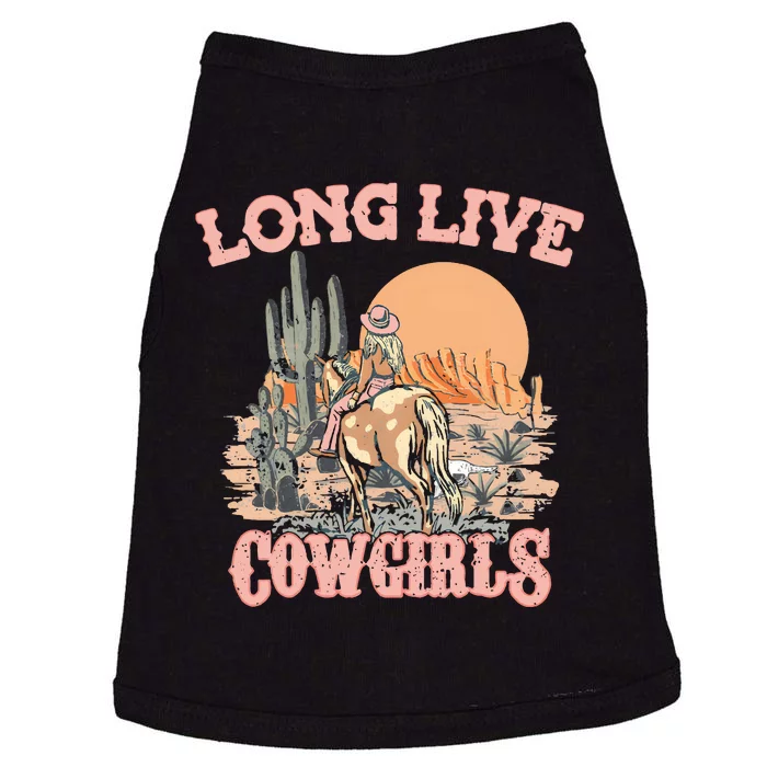 Long Live Cowgirls Retro Western Doggie Tank