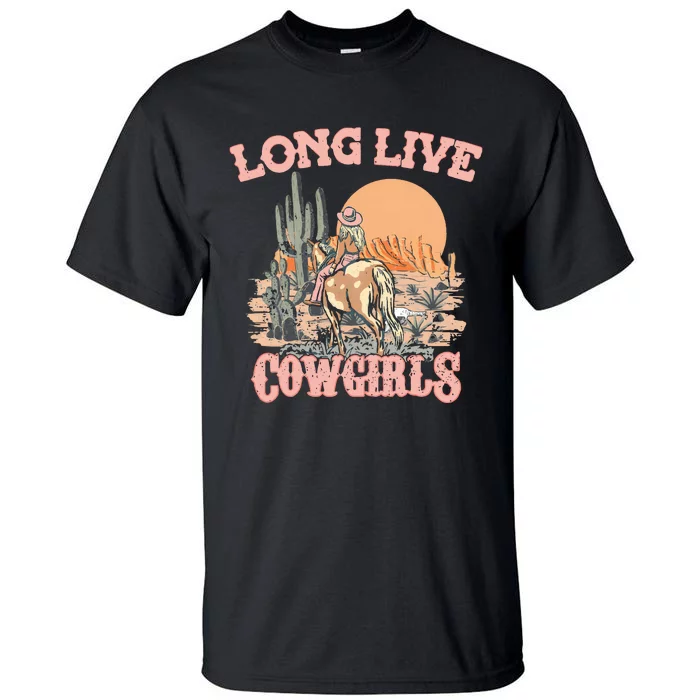 Long Live Cowgirls Retro Western Tall T-Shirt