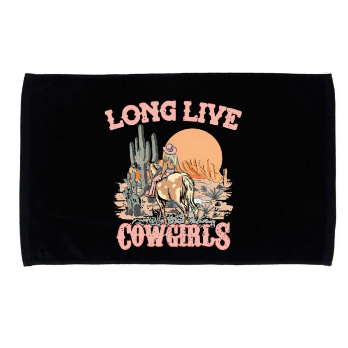 Long Live Cowgirls Retro Western Microfiber Hand Towel