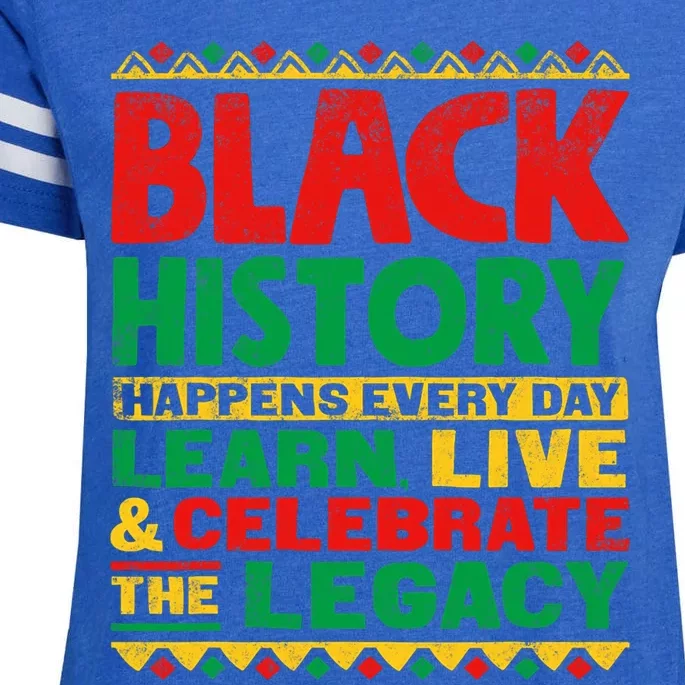 Learn Live Celebrate Legacy Proud Black History Month Gift Enza Ladies Jersey Football T-Shirt