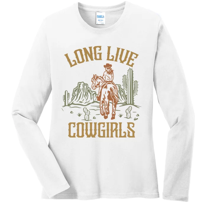 Long Live Cowgirls Oversized Vintage Ladies Long Sleeve Shirt