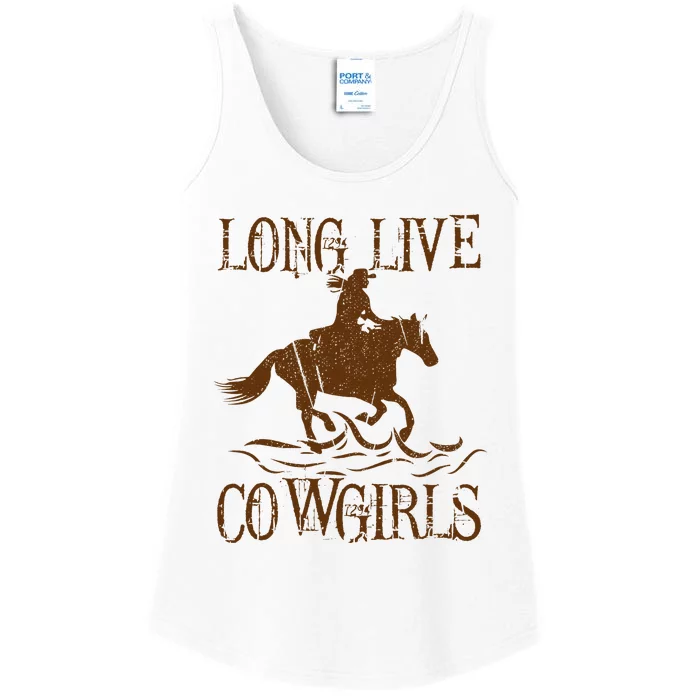 Long Live Country Cowgirls Howdy Rodeo Western Ladies Essential Tank