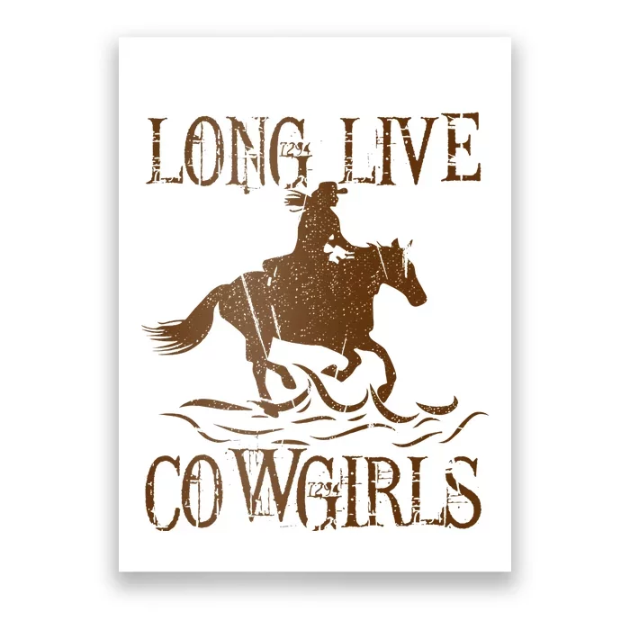 Long Live Country Cowgirls Howdy Rodeo Western Poster