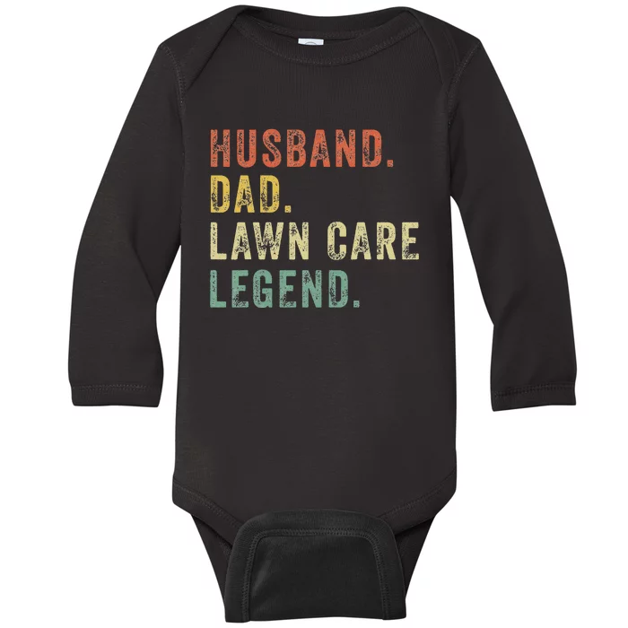 LawnMowing Lawn Care Mower Gardening Gift Funny Dad Baby Long Sleeve Bodysuit