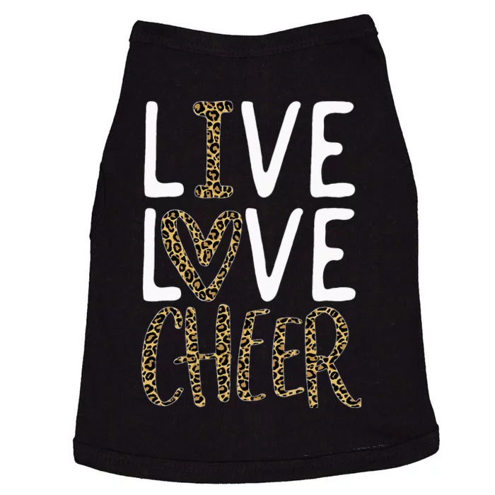 Live Love Cheer Girl Cheerleading Cheerleader Women Cheer Doggie Tank