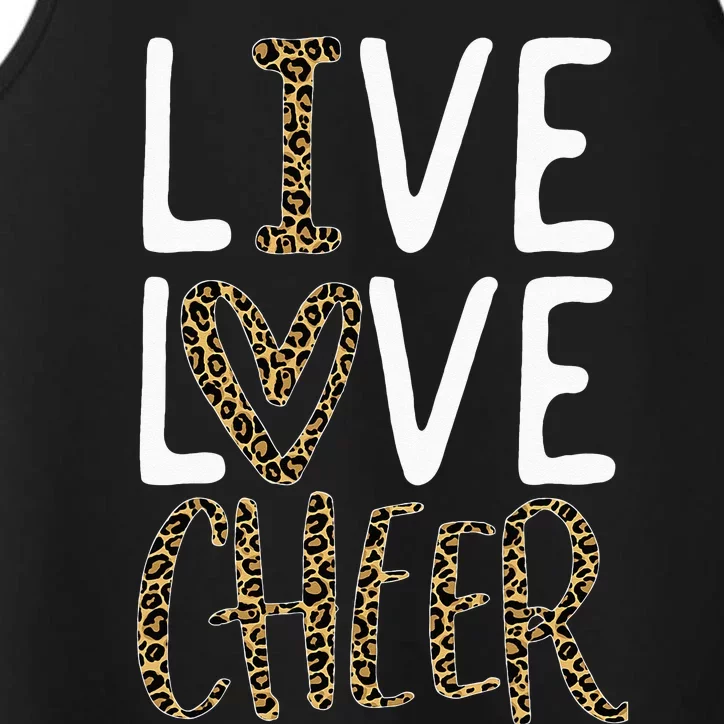 Live Love Cheer Girl Cheerleading Cheerleader Women Cheer Performance Tank