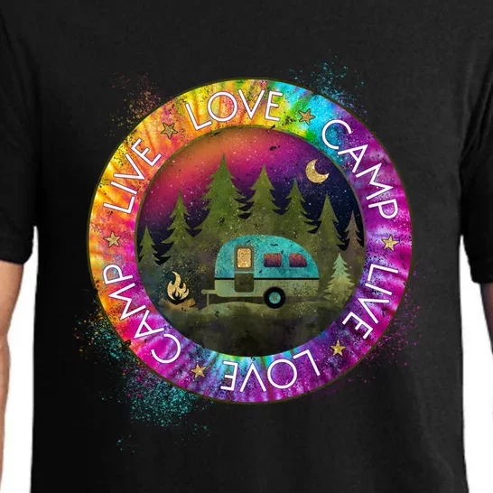 Live Love Camp Life Camping Trip Camping Outfit Happy Camper Gift Pajama Set