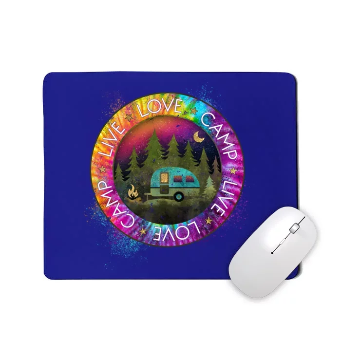 Live Love Camp Life Camping Trip Camping Outfit Happy Camper Gift Mousepad