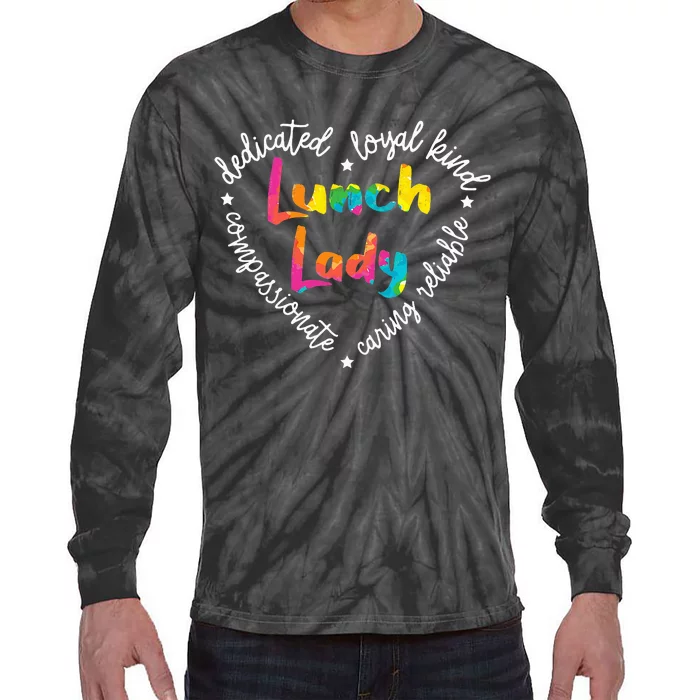 Lunch Lady Cafeteria Worker Dinner Lady Cook Job Profession Tie-Dye Long Sleeve Shirt