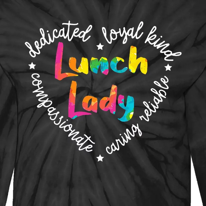 Lunch Lady Cafeteria Worker Dinner Lady Cook Job Profession Tie-Dye Long Sleeve Shirt