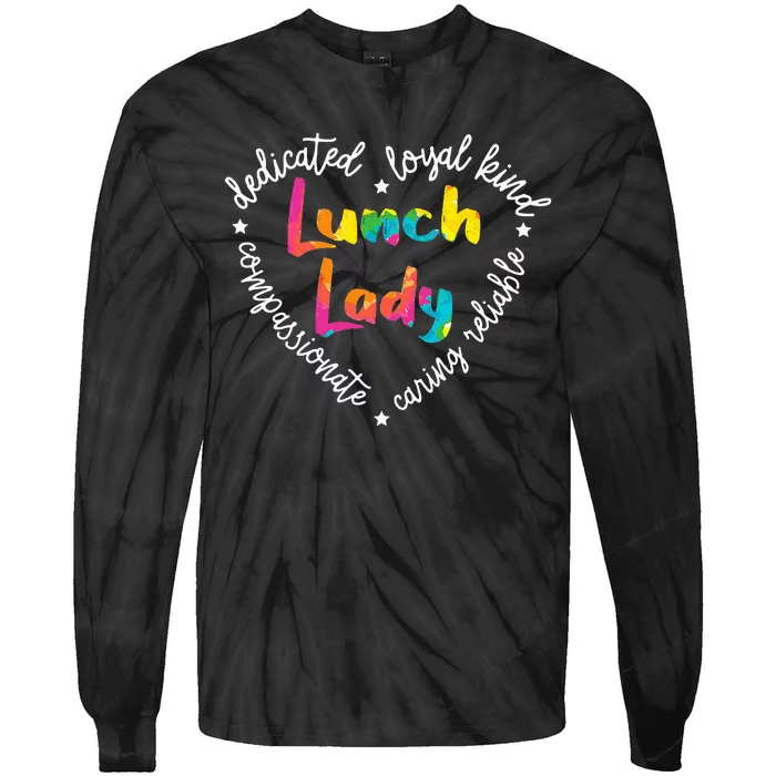 Lunch Lady Cafeteria Worker Dinner Lady Cook Job Profession Tie-Dye Long Sleeve Shirt