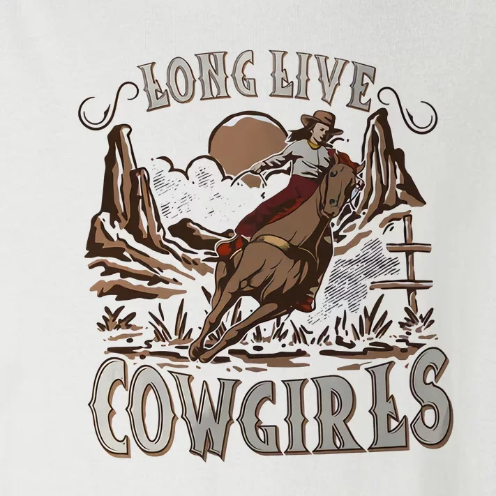 Long Live Cowgirls Western Desert Cactus Cowgirl Country Girl Toddler Long Sleeve Shirt