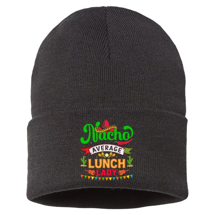 Lunch Lady Cinco De Mayo T Sustainable Knit Beanie