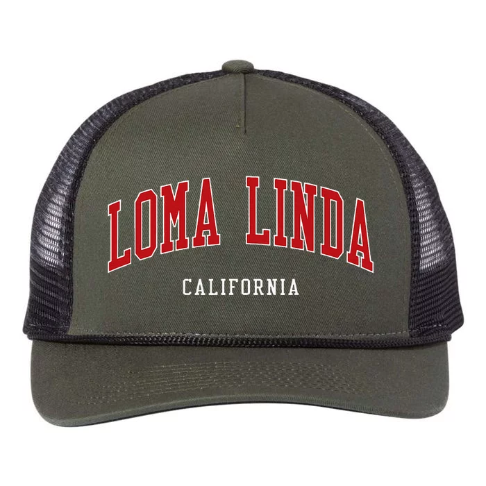 Loma Linda California College University Style Retro Rope Trucker Hat Cap