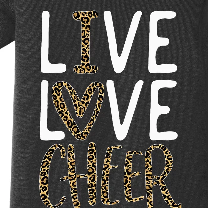 Live Love Cheer Cheerleading Cheerleader Cheer Baby Bodysuit