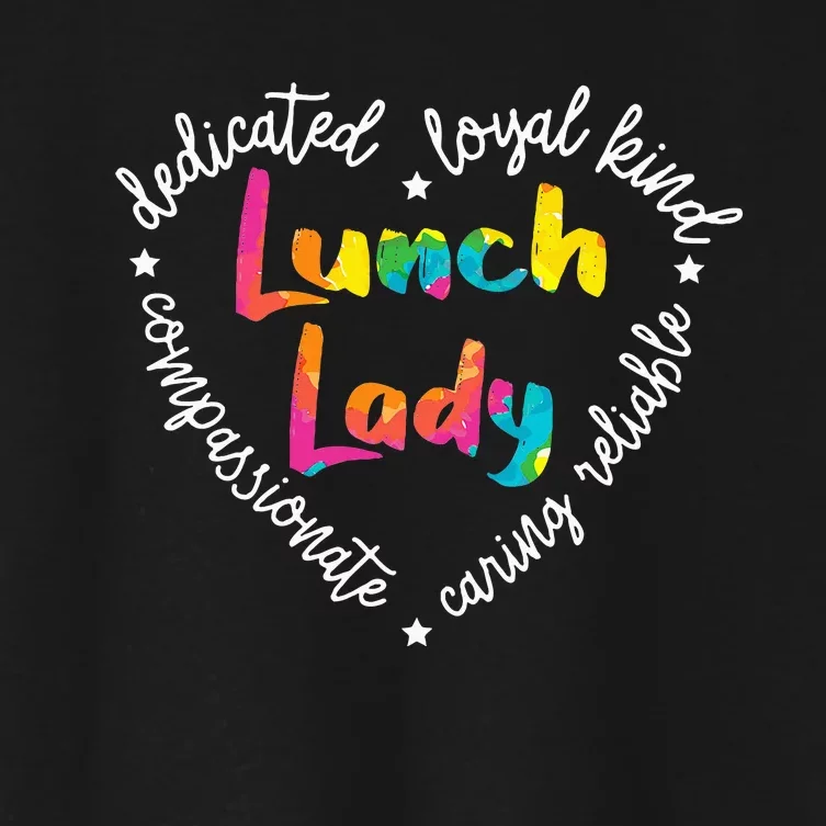 Lunch Lady Cafeteria Worker Dinner Lady Cook Job Profession Women's Crop Top Tee