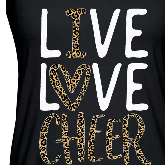 Live Love Cheer Girl Cheerleading Cheerleader Ladies Essential Flowy Tank